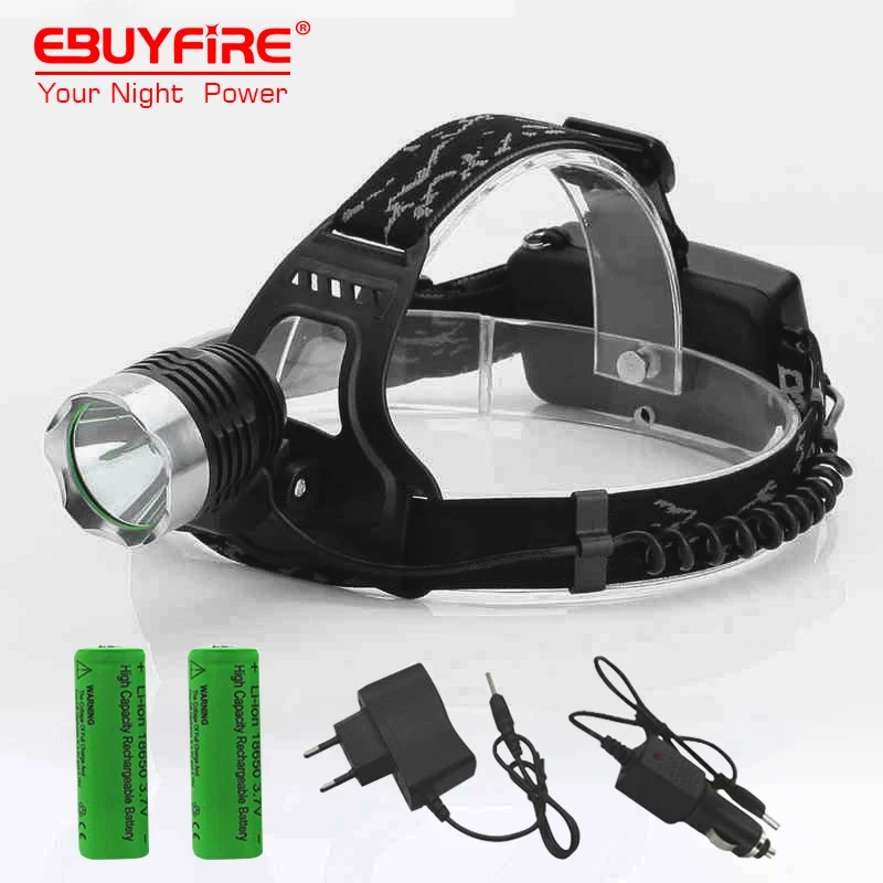 EBuyFire налобный фонарь 1800Lm XM L XML T6 светодиодный перезаряжаемый Головной 2X 3 7 В