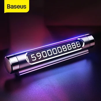 

Baseus Car Temporary Parking Card Double Phone Number Plate Auto Telephone Number Car Park Stop Car-styling Accessories