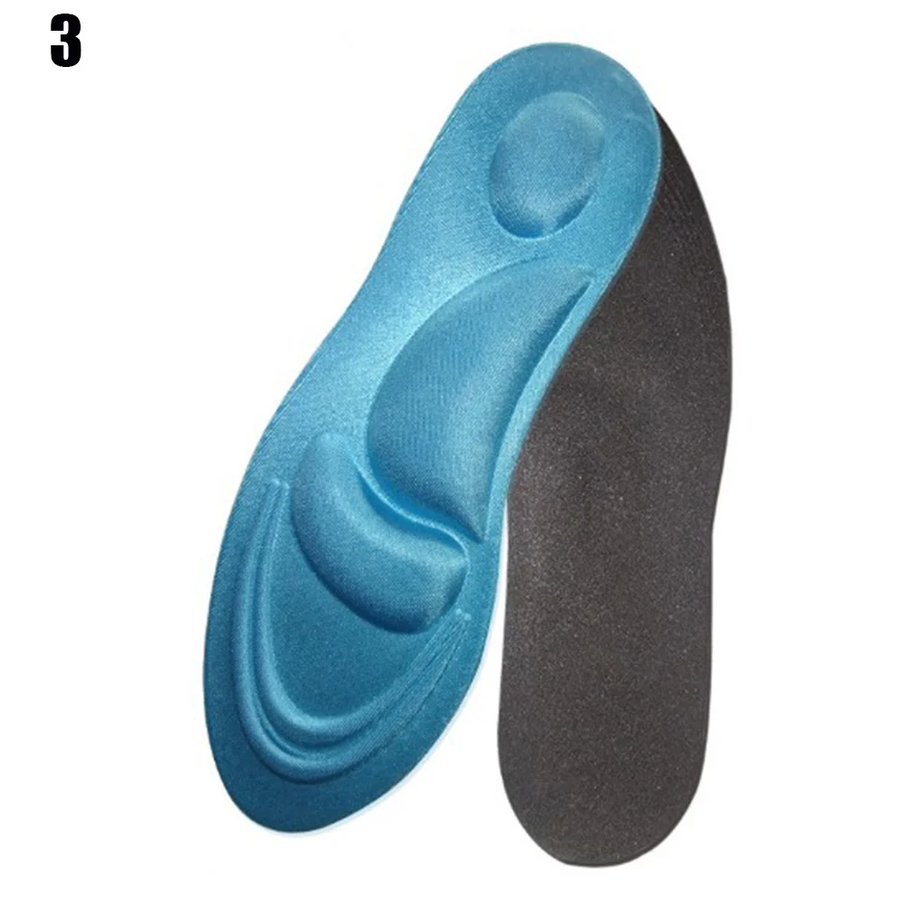 sky blue 1 пара 4D Спортивные Мягкие стельки для обуви на высоком каблуке, ортопедический массаж, облегчение боли, Абсорбирующая вставка, комфортная подушка - Цвет: sky blue