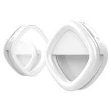 Двусторонний светодиодный светильник для селфи для телефона, светящаяся лампа для фотосъемки, 3 яркости, с usb-зарядкой для iPhone, XIAOMI, телефон на зажиме