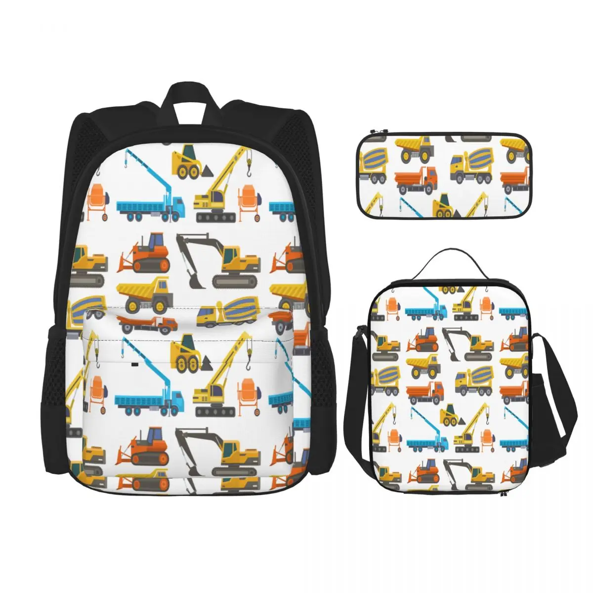 3PCS School Backpack Set Construction 