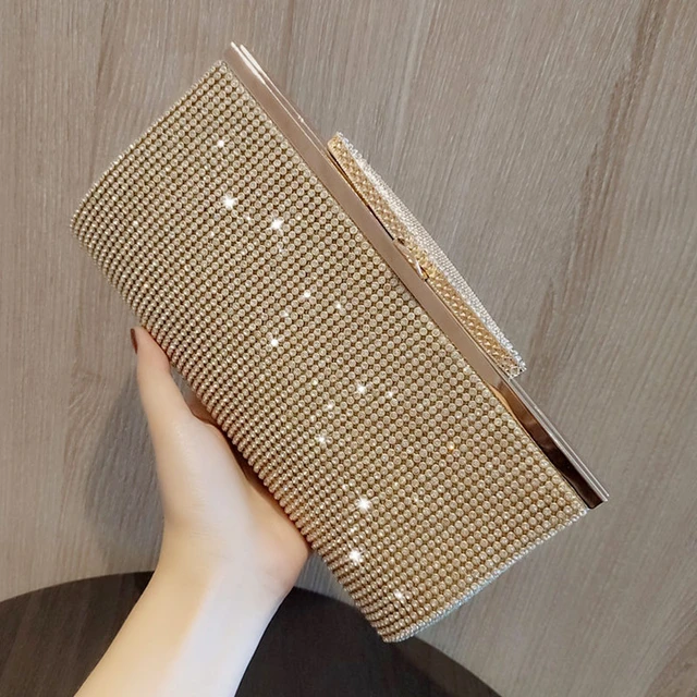 Glamorous, Elegant, Exquisite, Quiet Luxury Sequin, Stylish, Luxury, Shiny  Temperament Ladies Dinner Clutch Pleated Design Box Bag Banquet Party Bag