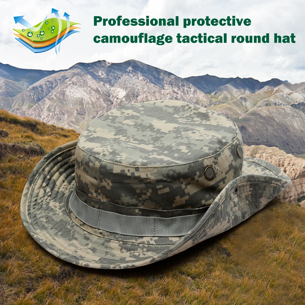 

Camouflage Tactical Hat Men Cap Outdoor Fishing Hiking Camo Hunting Hat Summer Shade Sport Cap US Army Military Hat New