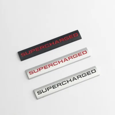 1X 3D цинковый сплав металл Supercharged для двигателя крыла наклейка на капот багажника