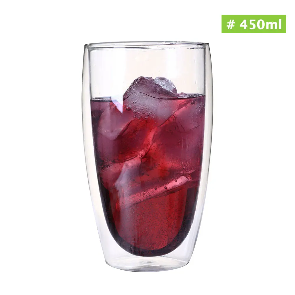 Стеклянная чашка чайная чашка 80-600 мл Термоизолированный обеденный напиток кухонный бар кофейные кружки с двойными стенками контейнер для молока стеклянная посуда пиво