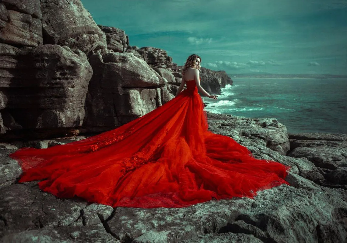 Red Promi Dress - Image 4