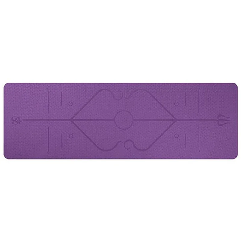 

1830x610x6Mm Tpe Yoga Mat With Position Line Non-Slip Carpet Pad For Beginners Environmentally Friendly Fitness Gymnastics Mat