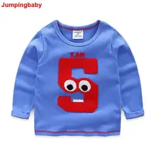 Jumpingbaby/; детская одежда; футболка для мальчиков; детская Весенняя футболка; одежда для малышей; футболки с длинными рукавами для маленьких мальчиков; Roupas