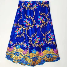 Последняя бархатная расшитая блестками кружевная ткань вышитое кружево в нигерийском стиле ткань высокого качества Тюль бархатная шелковая ткань для платьев VE-043