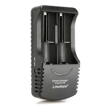 

LiitoKala Sii-260 I2 Smart 18650 26650 Battery Charger for Li-ion/Ni-MH/Ni-CD Battery AA AAA 16340 22650 US Plug AC Cable