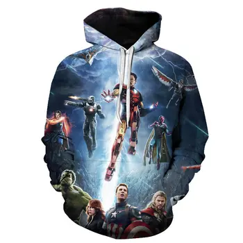 

3D Print Movie Cool Endgame Quantum Realm Sweatshirt Advanced 4 Tech Hoodie superhero Captain America Mens Hoodies Costumes