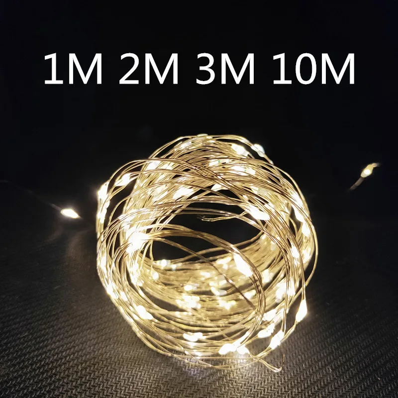 Christmas LED String Lights 1/2/5/10 M Copper Wire Garland Home Wedding Decoration Fairy Light Christmas Decorations for Home.Q