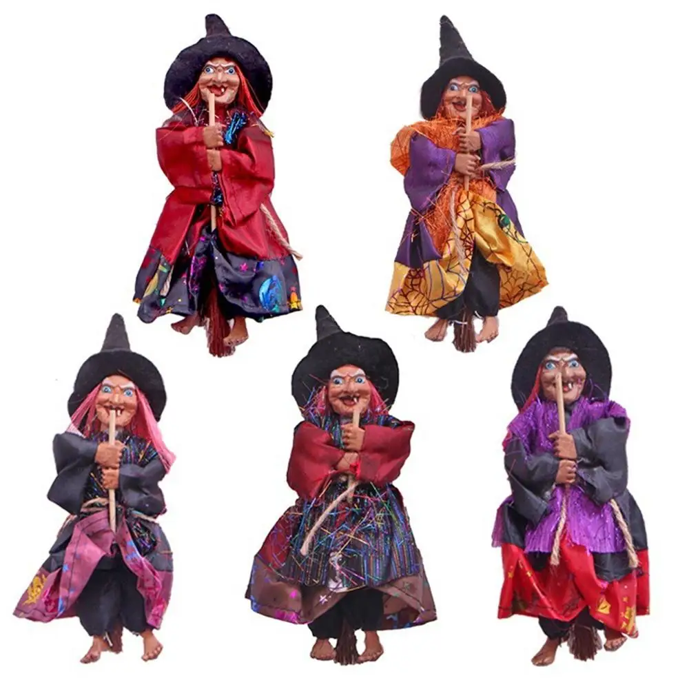 

1Pc Hanging Horror Witch Figurine Halloween DIY Decoration Pendant Ornaments for Party Garden Holiday Lawn Patio Decor
