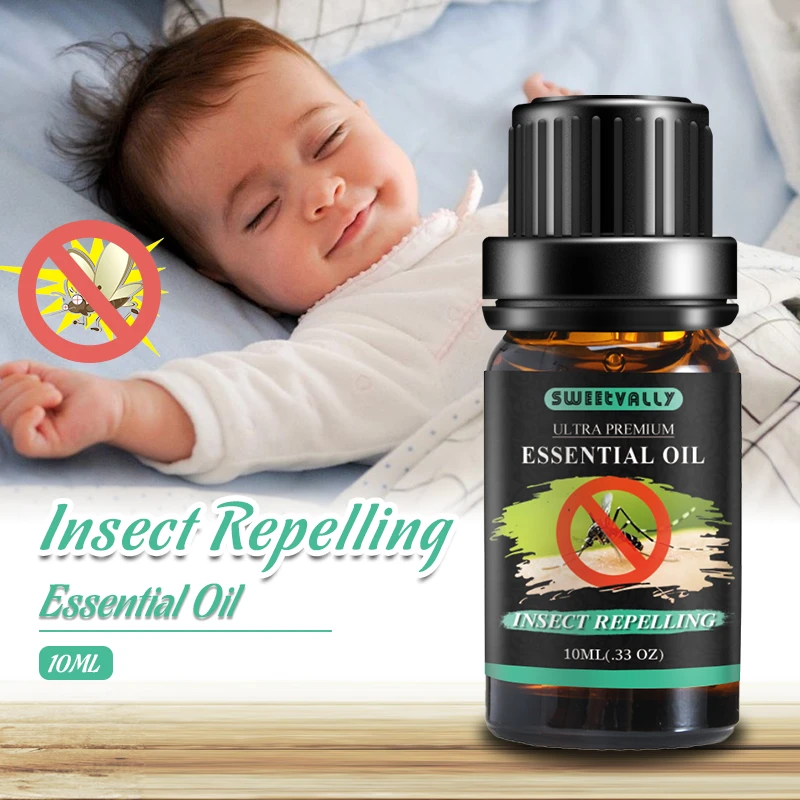 Sweetvally 10ml Pest Insect Bugs Control Mosquito Repellent Plant Essential Oil Geranium Peppermint For Baby Children Aliexpress