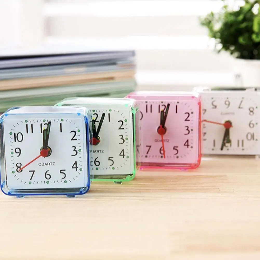 

Modern Mini Quartz Clock Travel Alarm Clock Bedroom Home Table 4 Clock Color F7Q7