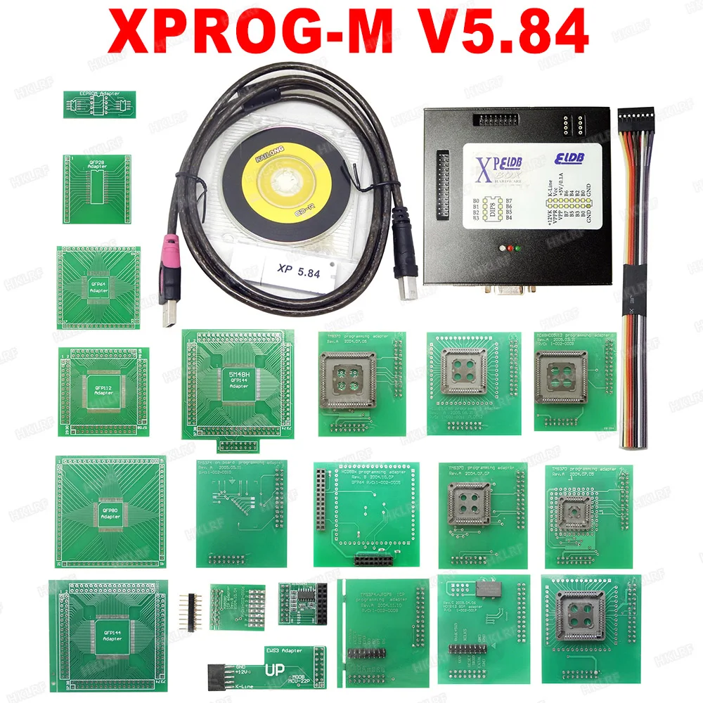 Interface de programmation d ECU de boîte en métal noire de XPROG V5 55