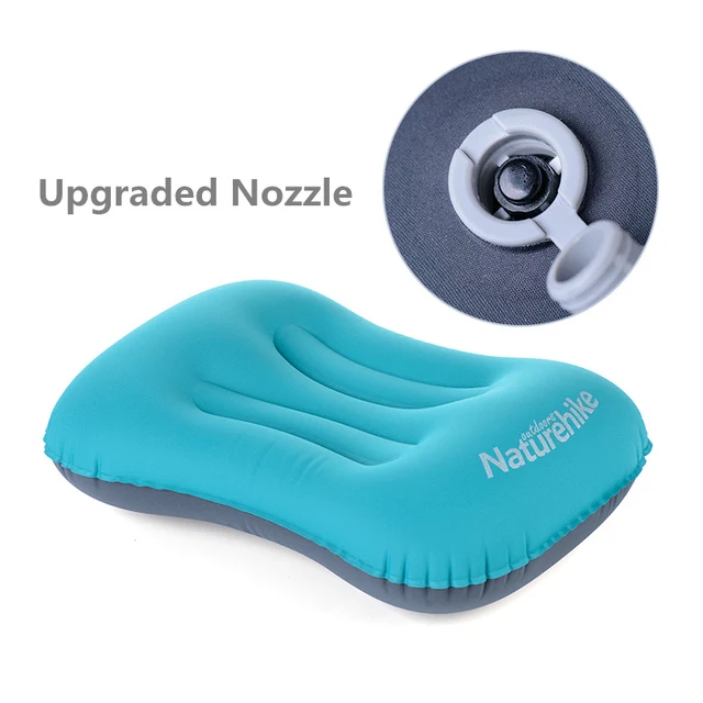 Naturehike Updated Inflatable Pillow Camping Air Pillow Ultralight Hiking Sleeping Pillow Outdoor Compressible NH Travel Pillow 2021 Blue