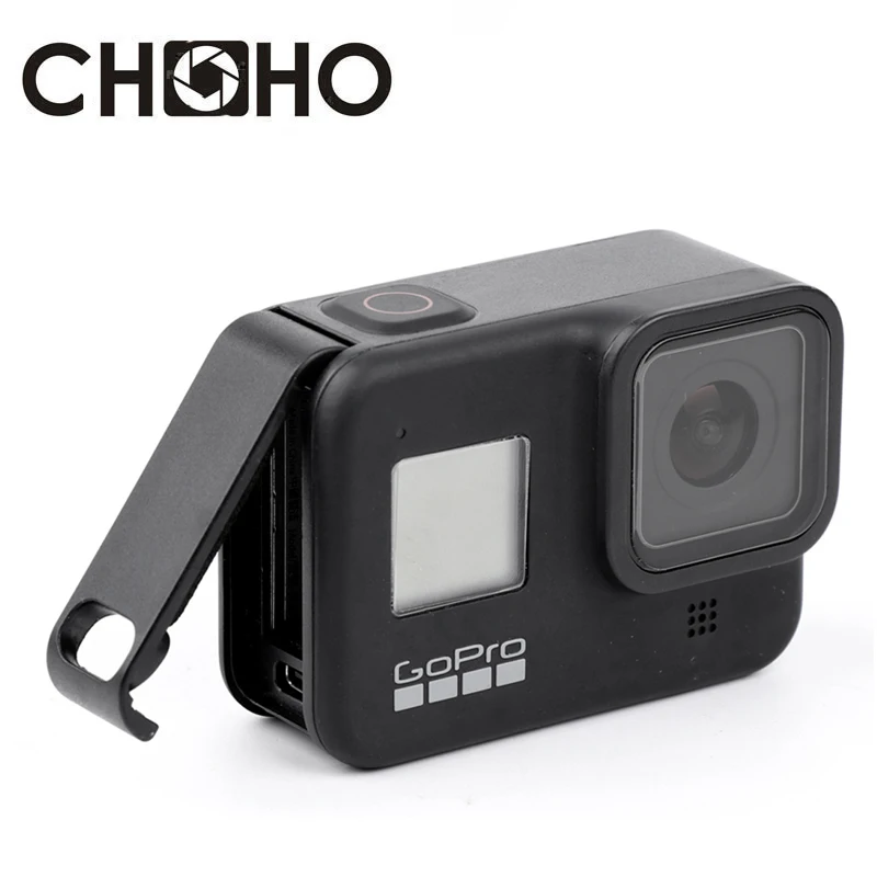 Batería de la cubierta lateral para GoPro héroe 8 a prueba de polvo de la batería funda carcasa tapa de carga para ir Pro Hero8 negro. Accesorios de la cámara