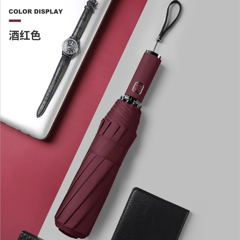 Простой северные ветра 10-кости полностью автоматический зонт мужской бизнес зонтик могут быть выполнены по индивидуальному заказу, рекламная компания - Цвет: um01