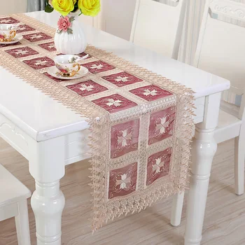

European Lace Embroidery Table Cloth, Table Flag, Table Cloth Suit, Christmas Table Cloth, Jacquard Series Waterproof Oil-Proof