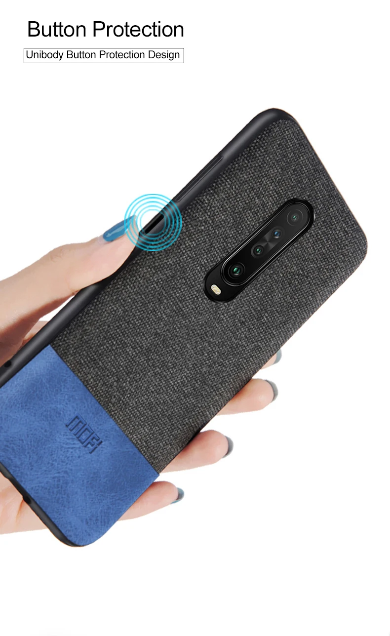 Для Xiaomi Redmi K30 5G чехол MOFi Redmi K30 Pro задняя крышка противоударный тканевый Силиконовый ТПУ корпус Роскошный чехол s