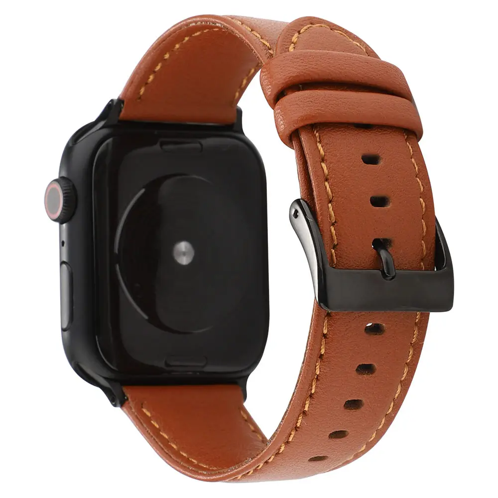 Ремешок для Apple Watch, ремешок из натуральной кожи, серия 1, 2, 3, 4, 5 iwatch, 42 мм, 38 мм, 44 мм, 40 мм, браслет pulseira correa