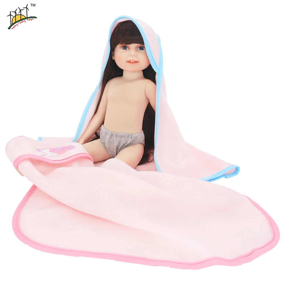 2 цвета, Детская кукла с капюшоном, банное полотенце, подходит для 43 см, Кукла Реборн, одеяло, раздельное и 18 дюймов, аксессуары для кукол, GCD-17AB