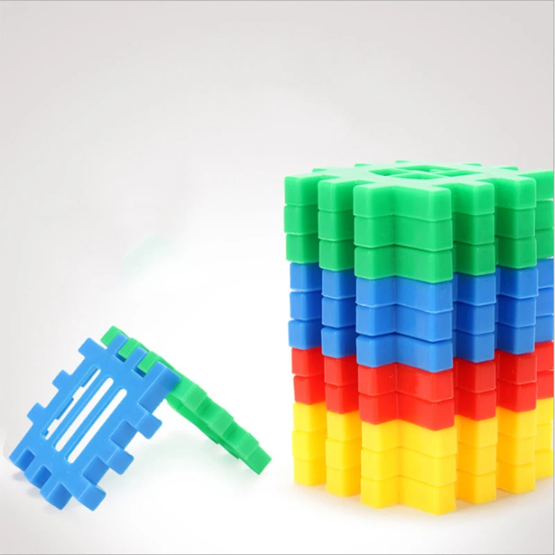 50/100Pcs Baby Developing House Building Blocks Construction Toys For Kids Educational City DIY Brick Interconnecting Block