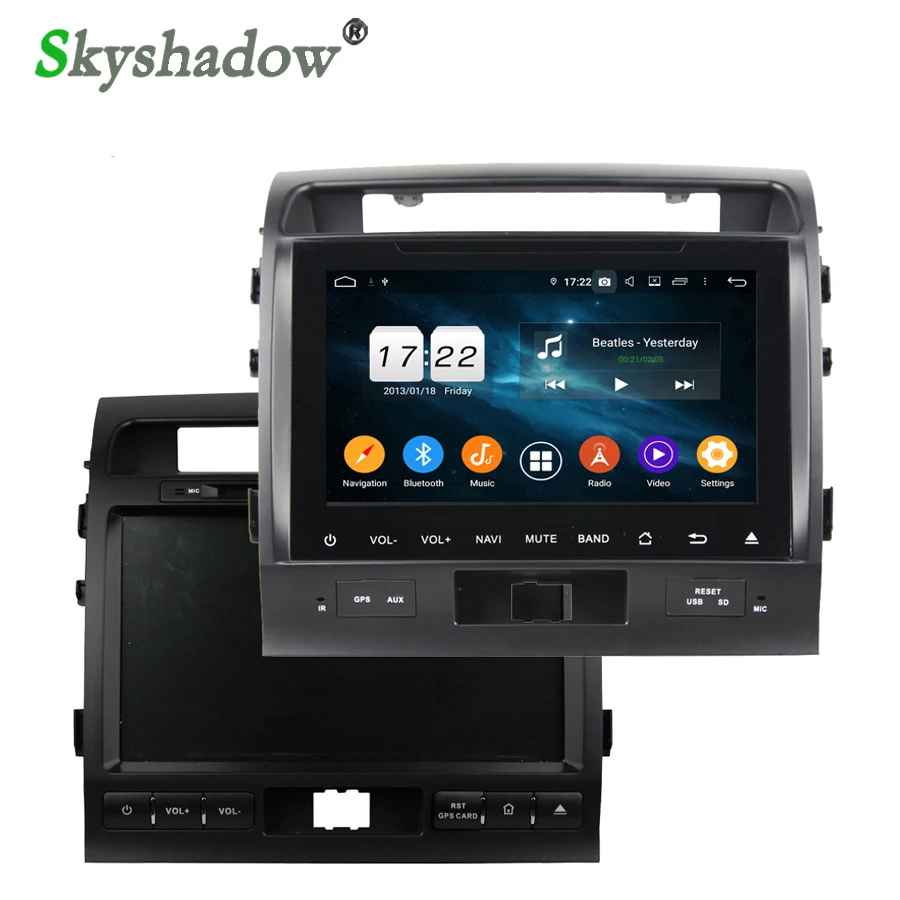 DSP Android 10 4 Гб + 32 8 ядер Автомобильный DVD радио плеер Wifi Bluetooth 5 0 RDS GPS карта для Toyota land