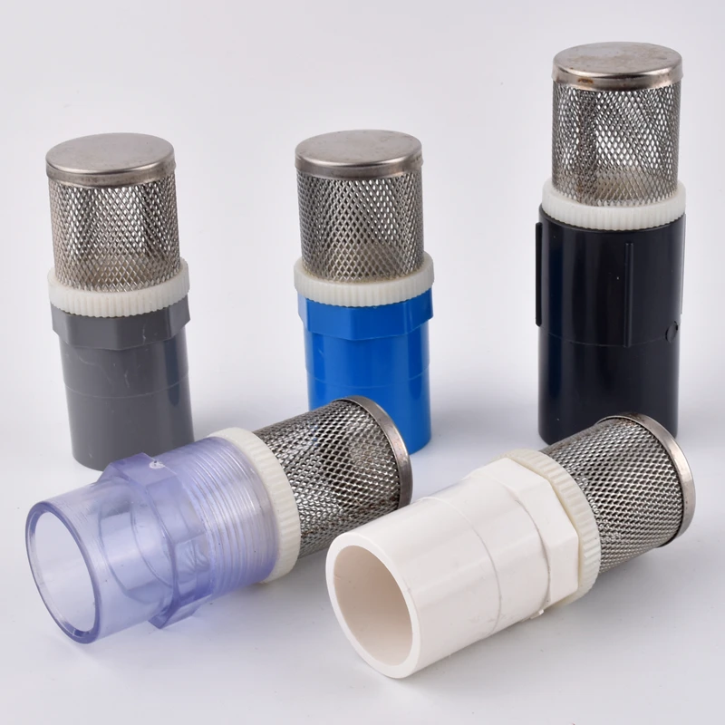 20~50mm 304 Stainless Steel Filter PVC/UPVC Pipe Set Aquarium Tank Water Pump Inlet Tube Filter Garden Drip Irrigation Filter