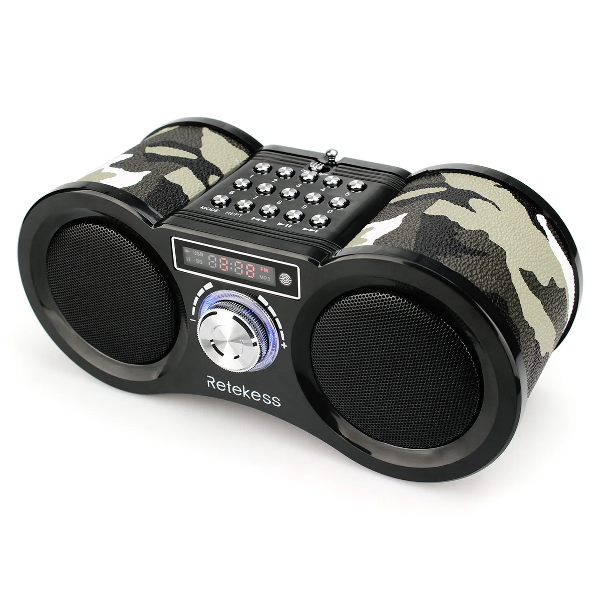 Retekess V-113 FM portable Radio Stereo Digital Radio Receiver Speaker USB Disk TF Card MP3 Music Player Remote Control