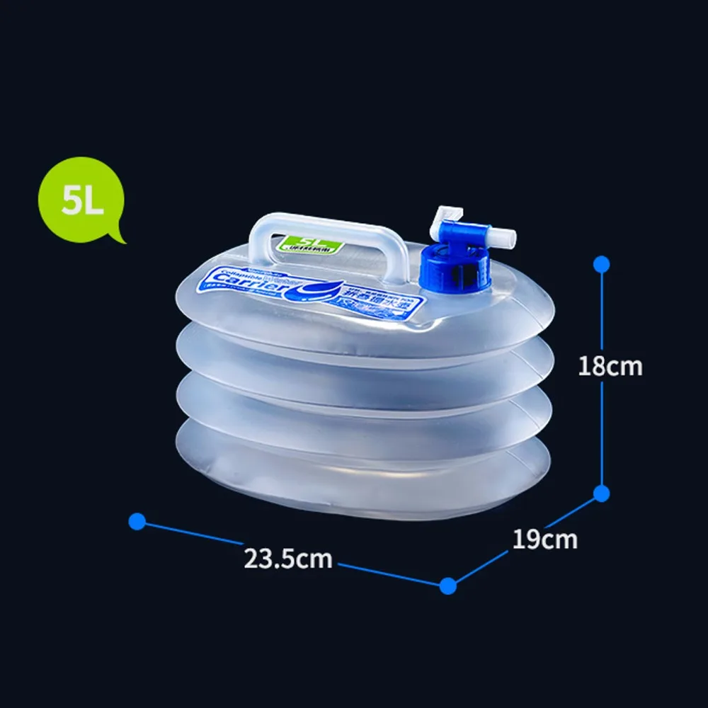 5L 10L 15L Outdoor Collapsible Foldable Water Bags Container Camping Hiking Portable Survival Water Storage Carrier Bag