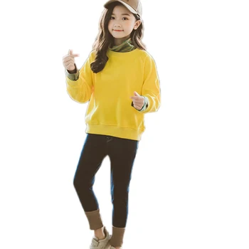 

children clothes 2019 new autumn winter long sleeve t-shirt+pants two-piece set teenage girls school outfits big girls 2pcs sets
