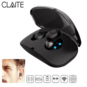 

CLAITE XI8 True Wireless bluetooth Earphone CVC Noise Cancelling Binaural HD Call Earbuds Hifi Stereo Music Headset with Mic