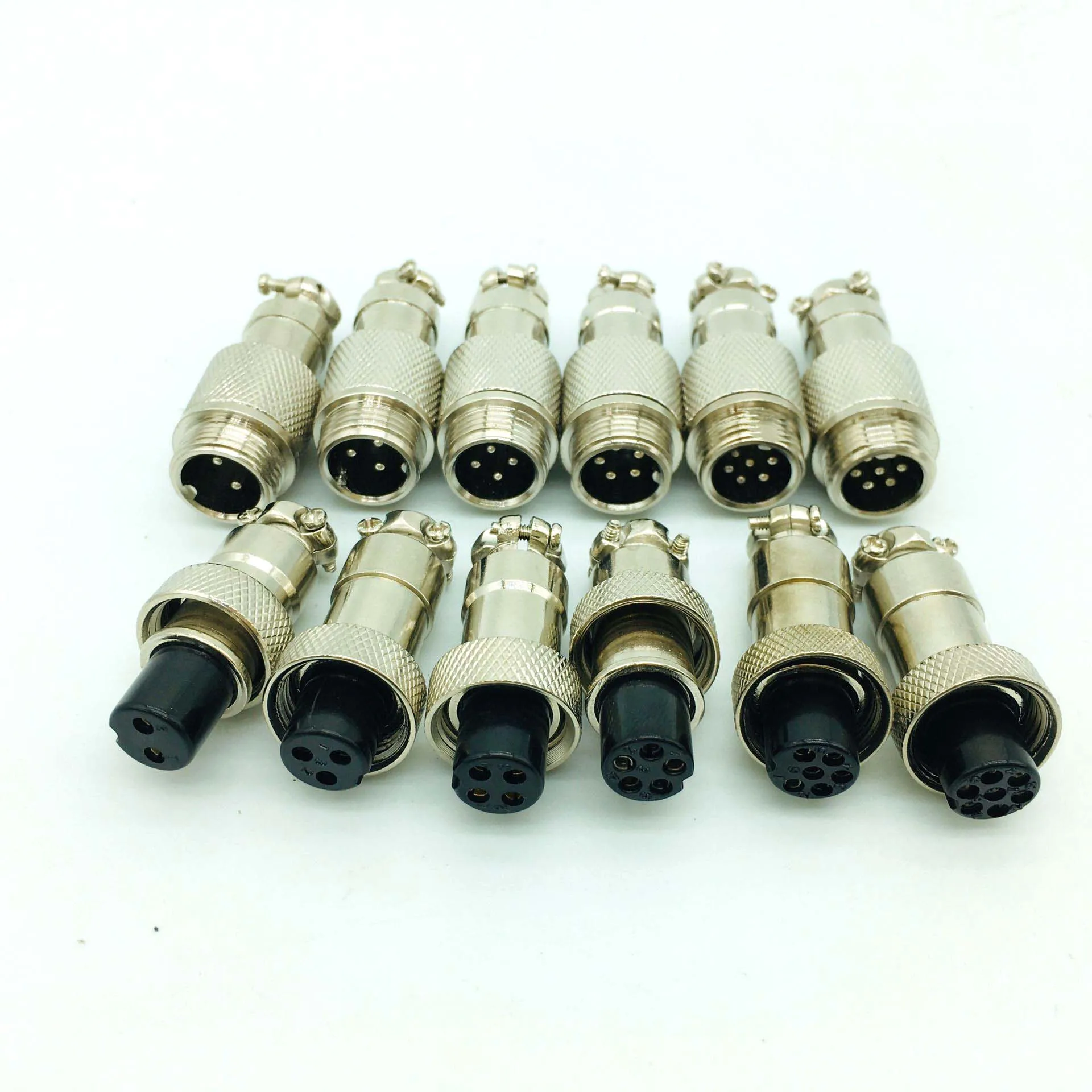 

10 комплектов GX12 2 pin 3pin 4pin 5pin 6pin 7Pin мужской и женский круглый 12 мм металлический кабельный разъем стыковое соединение Авиационная вилка