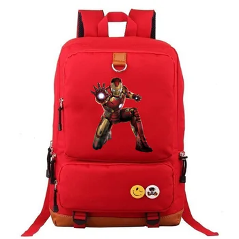 

Iron Man Deadpool Captain America Boy Girl School Bag Women Bagpack Teenagers Schoolbags Canvas Men Student Backpack Packsack 20
