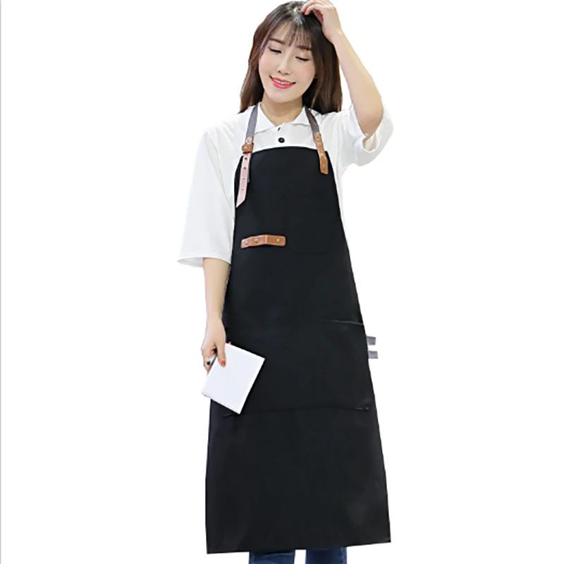 

SenYue Woman Men's Kitchen Cooking hot Aprons Simple Antifouling Uniform Unisex Denim Aprons