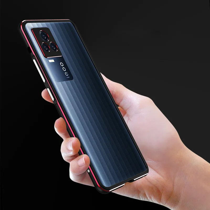 For Vivo iQOO 7 Aluminum metal bumper Frame Slim Cover phone case+ carmera Protector