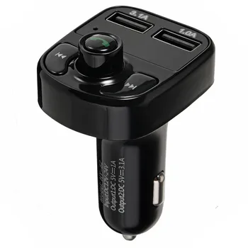 

Dual USB bluetooth Car Kit FM Transmitter MP3 Audio Player With LED Voltage bluetooth Handsfree Phone Charger control