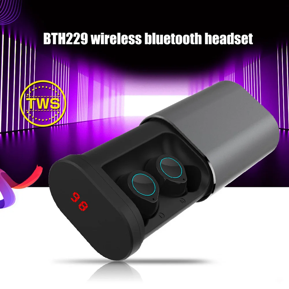 Портативный BTH229 TWS беспроводной HD Вызов Bluetooth 5,0 стерео звук спортивные наушники-вкладыши гарнитуры для смартфонов планшеты