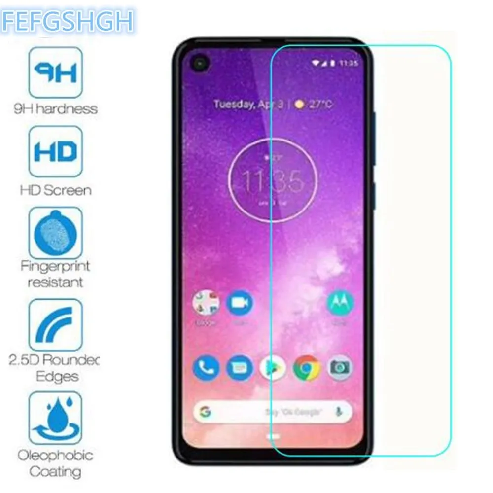 

2PCS Tempered Glass For Motorola One Vision Explosion Proof Screen Protector For Moto One Vision XT1970 Protective Film Glass