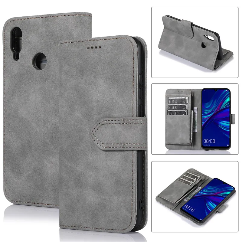 Роскошный кожаный флип-кошелек P30pro чехол для huawei P30 P20 Pro Lite держатель для карт Hawei P Smart Y5 Honor8S Enjoy7S чехол - Цвет: Grey