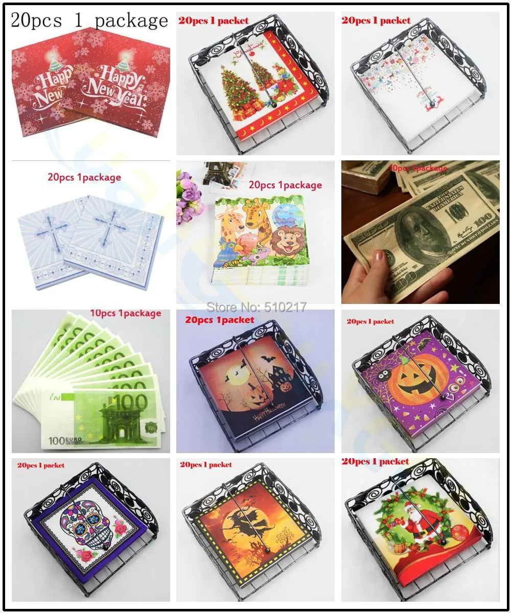 

home Party bar festival paper child birthday wedding Christmas paper decoration cocktail tea dinner Halloween napkin tableware