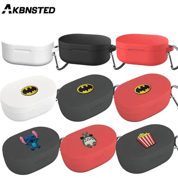 

FIFATA Cartoon Silicone Earphone Cover For Redmi Airdots Case With Hook For Xiaomi Redmi Airdots Bluetooth Earphone Case Cover