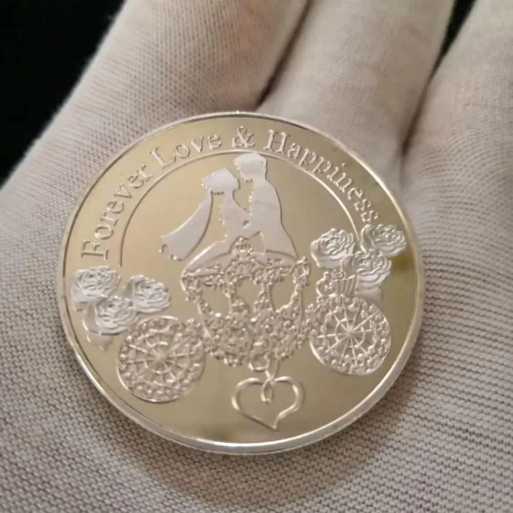 "Forever Love" 999 Серебряный Свадебный юбилей коллекционные монеты любовь признание Свадьба памятный подарок счастье навсегда