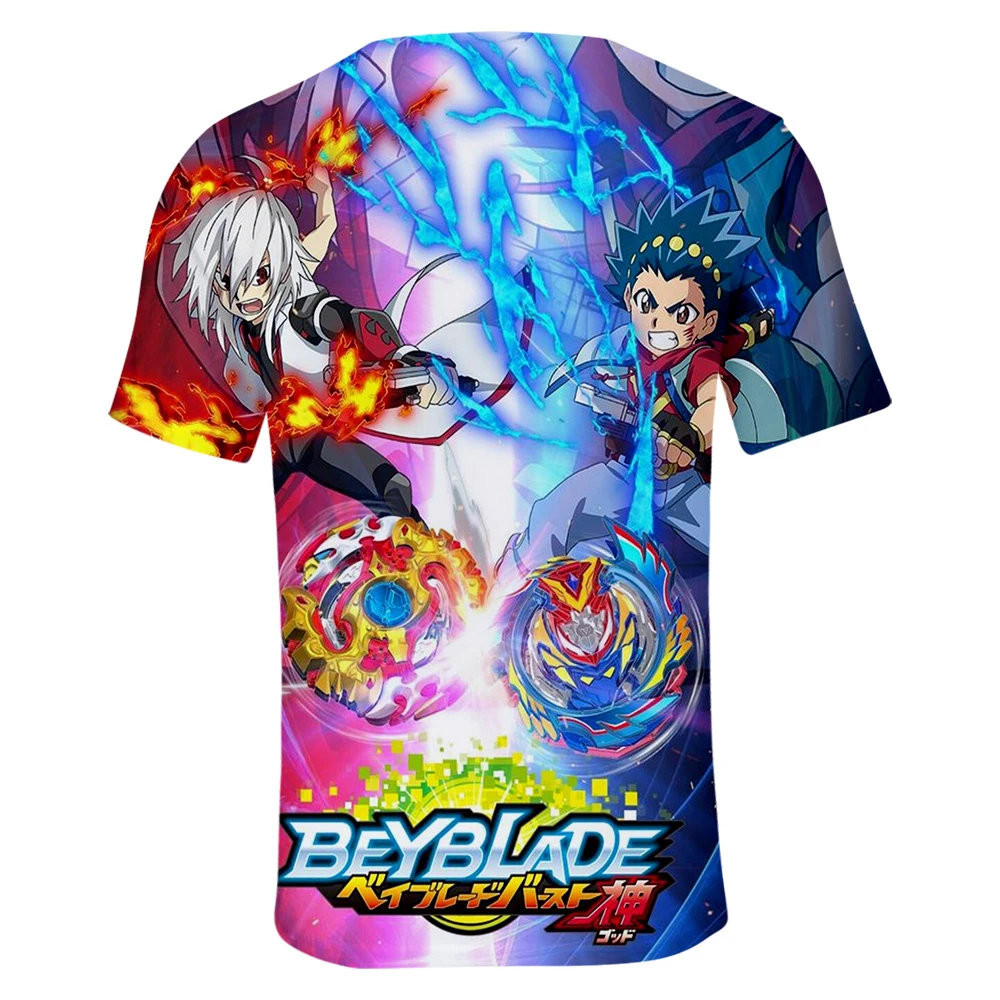 Популярная футболка для мальчиков и девочек с 3D Beyblade Burst Evolution, подходящие для мужчин и женщин, летние футболки, популярные повседневные футболки с короткими рукавами для мальчиков и девочек