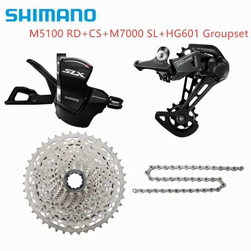 Новый SHIMANO DEORE M5100 M7000 11 скоростной набор MTB горный велосипед переключатель кассета
