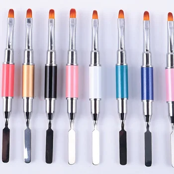 

1 Bag/2pcs Double Head Light Therapy Pen Nail Glue Pen Multi Function Manicure Glue Pen Dual Purpose Glue Brush Manicure Tool (G