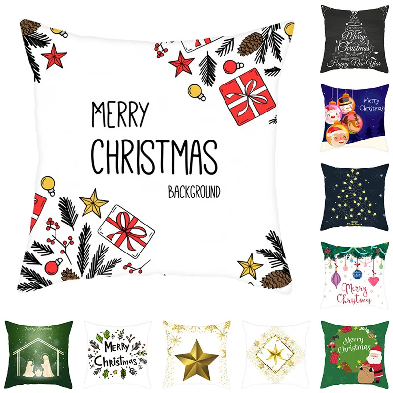 

Fuwatacchi Cartoon Style Cushion Cover Cross Christmas Decoration Pillow Cover for Home Bedroom Sofa Decor Pillowcase 45cm*45cm