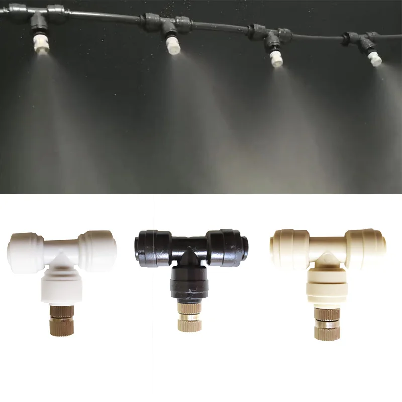 Tunnel sanatization spraying machines Stand Nebulizer and Outdoor Cooling Disinfectant Spray Fog Machine T Connector Nozzles | Дом и сад